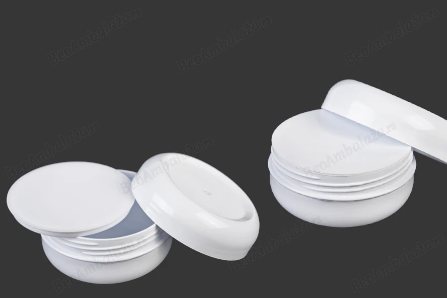Plastična bela kutijica 50mL, sa zatvaračem i međupoklopcem - 12 kom-dimenzije_slike