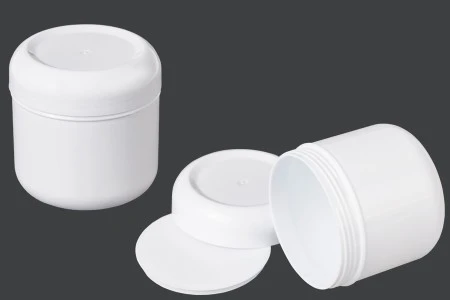 Plastična bela kutijica 100mL, sa plastičnim belim zatvaračem i međupoklopcem - 12 kom-3