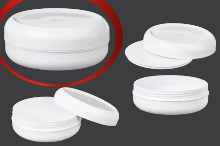 Plastična ravna kutijica 100mL sa zatvaračem i međupoklopcem - 12 kom-1