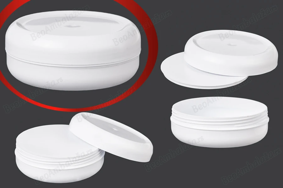Plastična ravna kutijica 100mL sa zatvaračem i međupoklopcem - 12 kom-slika_proizvoda