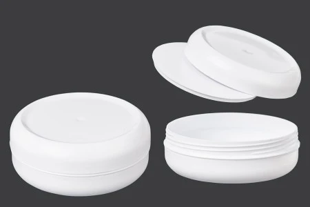 Plastična ravna kutijica 100mL sa zatvaračem i međupoklopcem - 12 kom-2