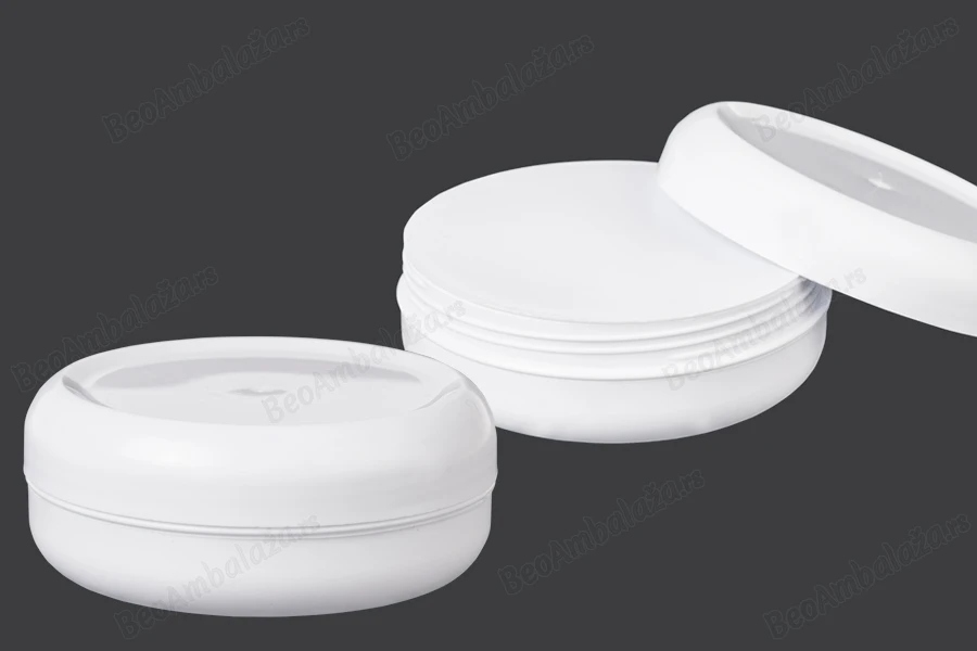 Plastična ravna kutijica 100mL sa zatvaračem i međupoklopcem - 12 kom-