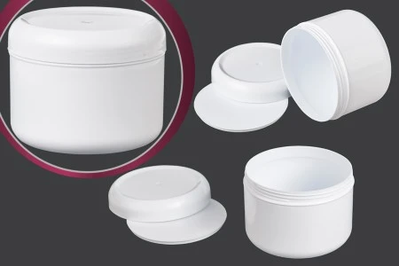 Plastična bela kutija 250mL sa zatvaračem i međupoklopcem - 12 kom-1