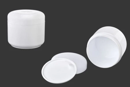 Plastična bela kutija sa duplim dnom 150mL, sa zatvaračem i međupoklopcem - 12 kom-1