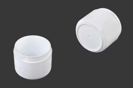 Plastična bela kutija sa duplim dnom 150mL, sa zatvaračem i međupoklopcem - 12 kom-4