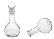 Okrugla staklena flaša 100mL sa staklenim čepom - (minimalna porudžbina 1 kutija)