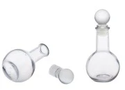 Okrugla staklena flaša 100mL sa staklenim čepom - (minimalna porudžbina 1 kutija)