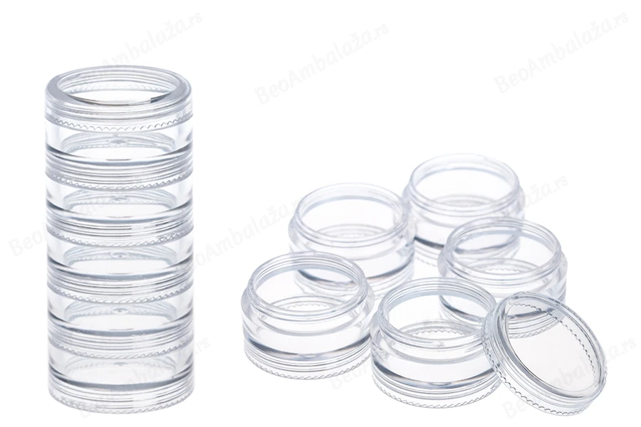 Akrilne providne kutijice od 3mL, spojive - set od 5 kom-slika_proizvoda