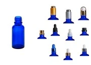 Plava staklena bočica za etarska ulja 20mL, sa grlom PP18 - bez zatvarača-grupa_slika