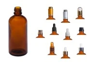 Braon staklena bočica za etarska ulja 100mL, sa grlom PP18 - bez zatvarača Braon staklena bočica za etarska ulja 100mL, sa grlom PP18 - bez zatvarača