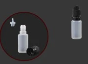 Plastična poluprovidna flašica 15mL sa crnim plastičnim zatvaračem CRC i plastičnom kapalicom, za elektronske cigarete - 50 kom Plastična poluprovidna flašica 15mL sa crnim plastičnim zatvaračem CRC i plastičnom kapalicom, za elektronske cigarete - 50 kom