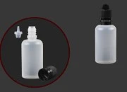 Plastična poluprovidna flašica 50mL sa crnim plastičnim zatvaračem CRC i plastičnom kapalicom, za elektronske cigarete - 50 kom Plastična poluprovidna flašica 50mL sa crnim plastičnim zatvaračem CRC i plastičnom kapalicom, za elektronske cigarete - 50 kom