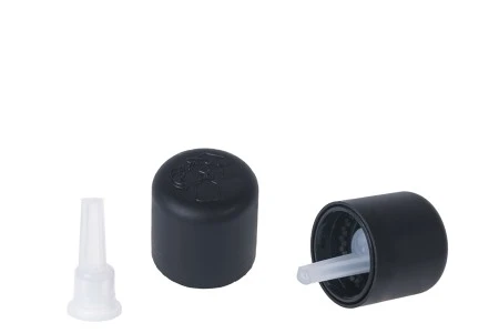Plastični crni sigurnosni CRC zatvarač PP18 sa unutrašnjom kapaljkom-1