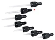 Pipeta od 50mL sa crnim i uskim sigurnosnim zatvaračem i crnom ili providnom gumicom - pojedinačno pakovanje-dimenzije_slike