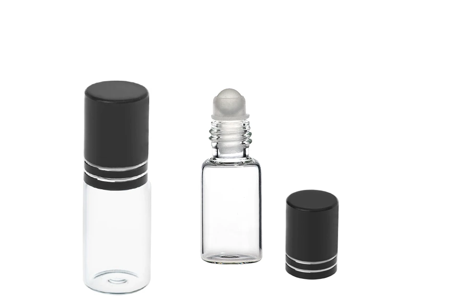 Staklena roll-on bočica 5mL sa staklenom kuglicom i zatvaračem u raznim bojama - 6 kom Staklena roll-on bočica 5mL sa staklenom kuglicom i zatvaračem u raznim bojama - 6 kom
