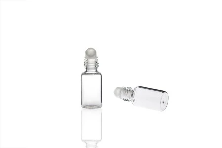 Staklena roll-on bočica 5mL sa staklenom kuglicom i zatvaračem u raznim bojama - 6 kom-7