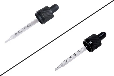 Pipeta od 50mL sa špicastim vrhom, sigurnosnim CRC zatvaranjem, oznakama za zapreminu i MAT ili sjajnom crnom gumicom - pojedinačno pakovanje-1