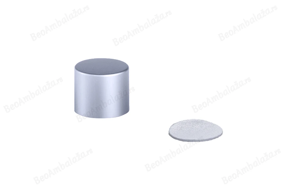 Aluminijumski UV srebrni, zlatni ili crni mat zatvarač PP 18mm sa unutrašnjim međupoklopcem-