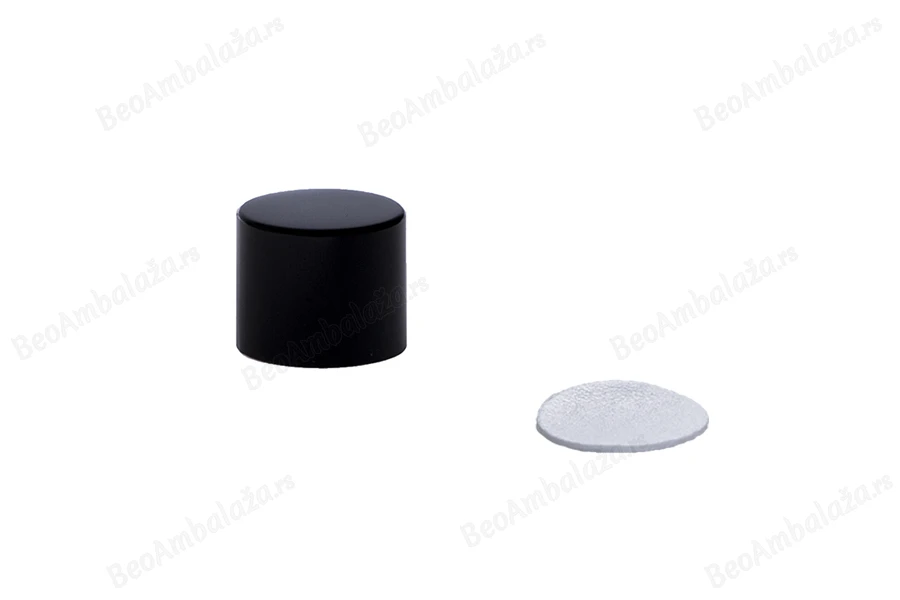 Aluminijumski UV srebrni, zlatni ili crni mat zatvarač PP 18mm sa unutrašnjim međupoklopcem-grupa_slika