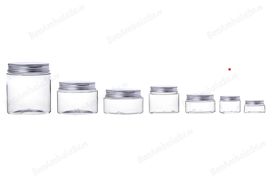 Providna PET kutijica 50mL sa srebrnim aluminijumskim zatvaračem sa zaptivkom - 12 kom-grupa_slika