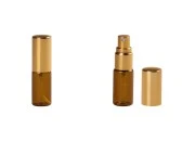 Staklena braon bočica 5mL za parfeme, sa sprejom i aluminijumskim zatvaračem - 6 kom Staklena braon bočica 5mL za parfeme, sa sprejom i aluminijumskim zatvaračem - 6 kom
