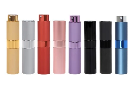 Staklena flašica 8mL sa sprejom za parfem u aluminijumskoj futroli-1