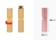 Staklena flašica 8mL sa sprejom za parfem u aluminijumskoj futroli