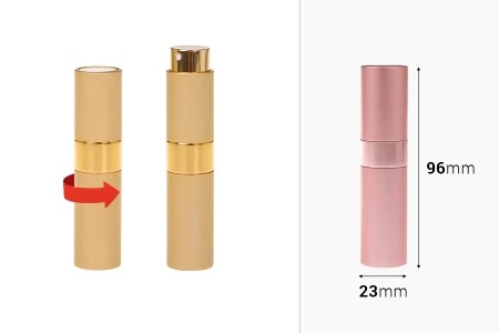 Staklena flašica 8mL sa sprejom za parfem u aluminijumskoj futroli-2