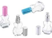 Staklena bočica 10mL za parfeme u obliku gitare, sa sprejom i zatvaračem u više boja-slika_proizvoda