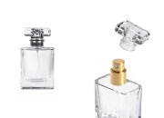 Staklena parfemska bočica 50mL providna sa sprejom i poklopcem