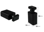 Βočica za parfeme staklena 50mL crna sa sprejom i poklopcem-dimenzije_slike