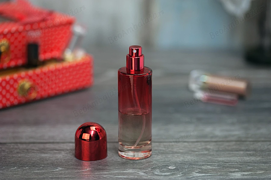 Staklene flašice za parfeme 30mL, sa sprejom i zatvaračem, u više boja-