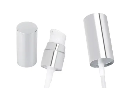 Aluminijumska pumpica PP18 za kreme sa aluminijumskim zatvaračem, u sjajno zlatnoj ili srebrnoj boji-3