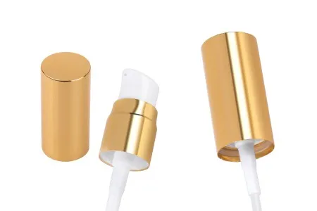 Aluminijumska pumpica PP18 za kreme sa aluminijumskim zatvaračem, u sjajno zlatnoj ili srebrnoj boji-5