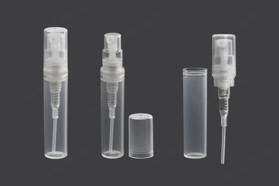 Providna plastična tester bočica 3mL za parfeme, sa sprejom i zatvaračem - 50 kom-grupa_slika