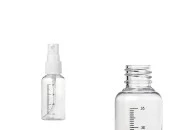 Providna plastična flašica 35mL sa mernim oznakama, sprejom i zatvaračem - 36 kom
