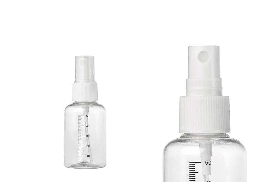 Plastična flašica 50mL sa sprejom i mernim oznakama, za parfeme - 12 komada Plastična flašica 50mL sa sprejom i mernim oznakama, za parfeme - 12 komada-slika_proizvoda