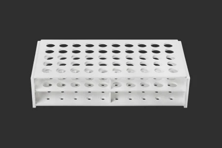 Plastični beli stalak 212x107x50 mm – 50 mesta (prečnik otvora 13 mm)-1