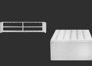 Plastični beli stalak 212x107x50 mm – 50 mesta (prečnik otvora 13 mm)