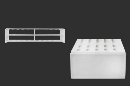 Plastični beli stalak 212x107x50 mm – 50 mesta (prečnik otvora 13 mm)-2