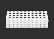 Plastični beli stalak 238x110x55 mm – 50 mesta (prečnik otvora 16 mm) Plastični beli stalak 238x110x55 mm – 50 mesta (prečnik otvora 16 mm)