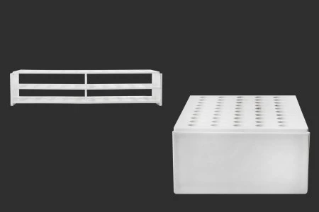 Plastični beli stalak 238x110x55 mm – 50 mesta (prečnik otvora 16 mm)-2