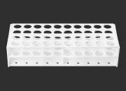 Plastični beli stalak 278x110x60 mm - 40 mesta (prečnik otvora 22 mm) Plastični beli stalak 278x110x60 mm - 40 mesta (prečnik otvora 22 mm)