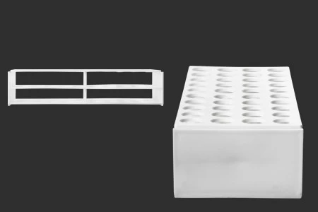 Plastični beli stalak 278x110x60 mm - 40 mesta (prečnik otvora 22 mm)-5