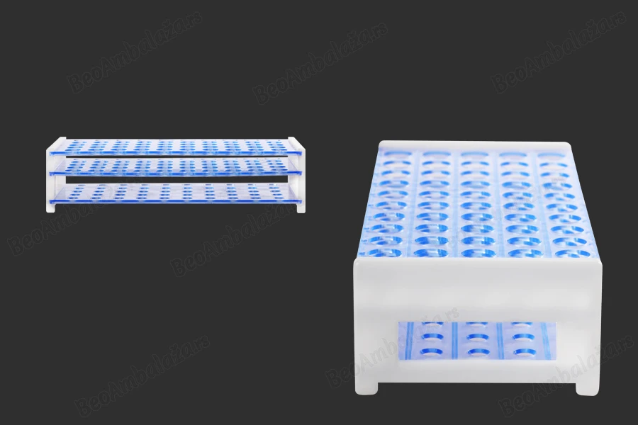 Plastični stalak 251x107x68 mm – 50 mesta (prečnik otvora 16 mm)-dimenzije_slike