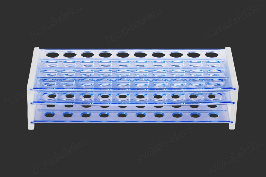 Plastični stalak 256x113x64 mm – 40 mesta (prečnik otvora 18 mm)-slika_proizvoda