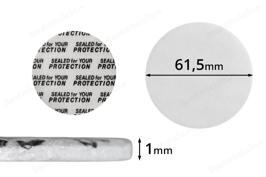 Zaptivka 61,5mm (lepi se na grlo pod pritiskom zatvarača) - 50kom-slika_proizvoda