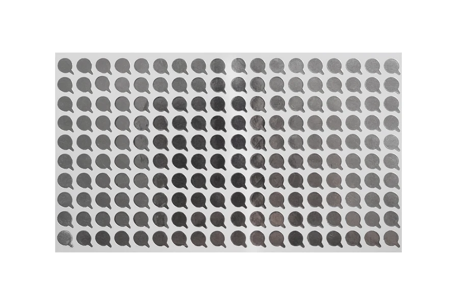 Srebrna samolepljiva aluminijumska zaptivka 8mm - 180 kom