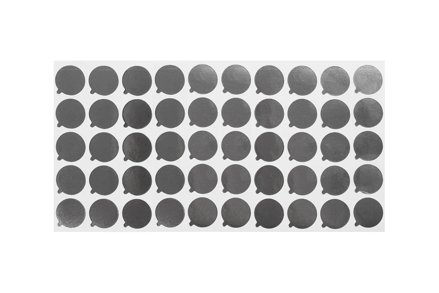 Srebrna samolepljiva aluminijumska zaptivka 18mm - 50 kom Srebrna samolepljiva aluminijumska zaptivka 18mm - 50 kom