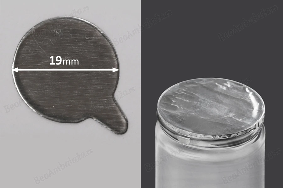 Srebrna samolepljiva aluminijumska zaptivka 19mm - 72 kom-slika_proizvoda